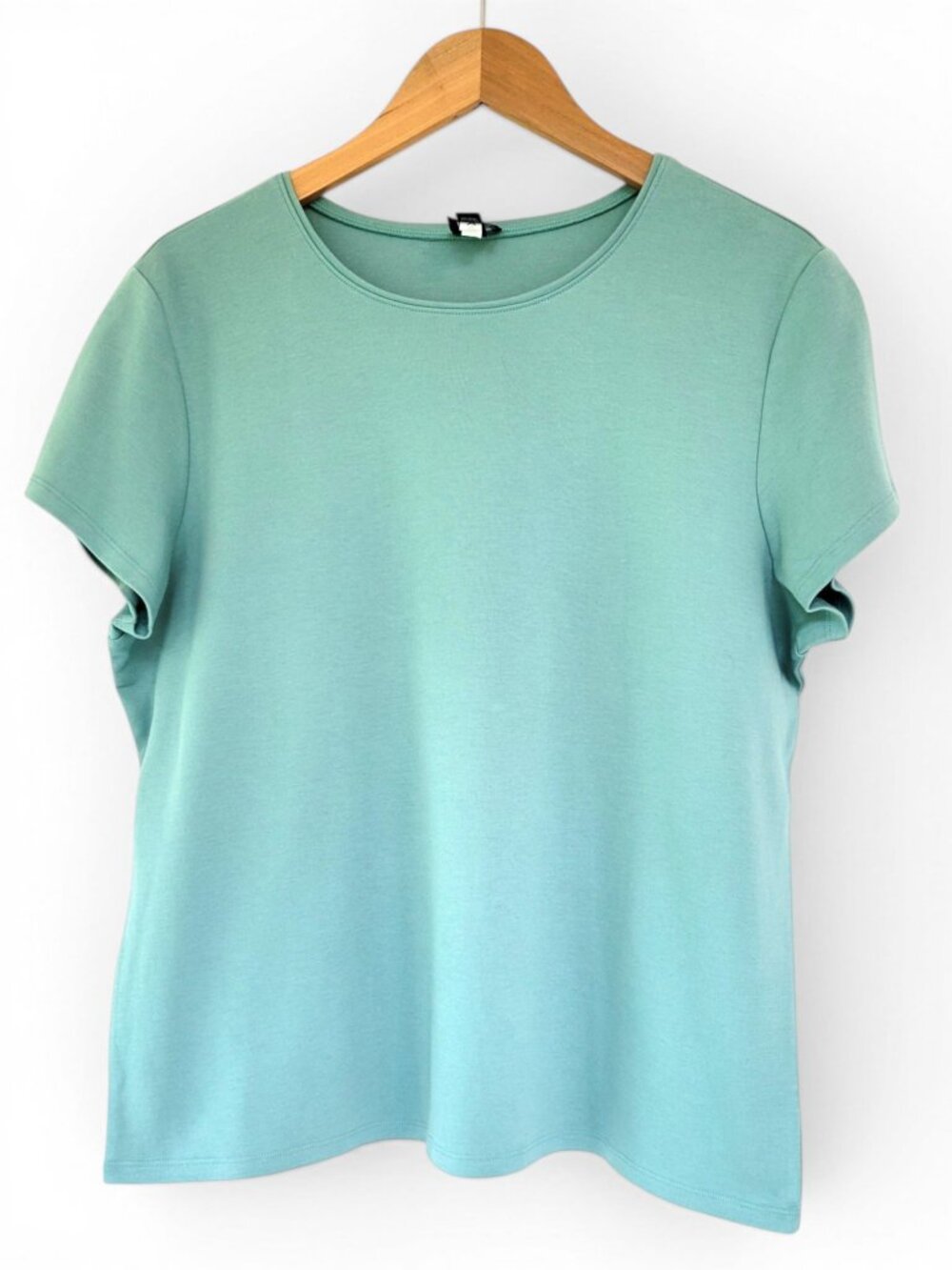 Eileen Fisher Mint Green Short Sleeve Crewneck Top